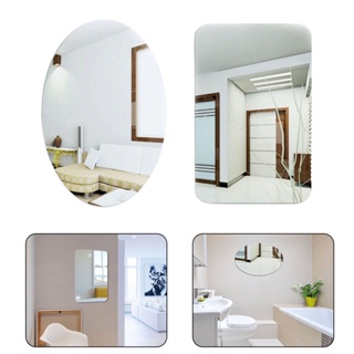1Pcs Self Adhesive Mirror Sheets Non Glass Plastic Safety Mirror Tile Wall  Mirror Stickers For Living Room Bathroom Home Decor