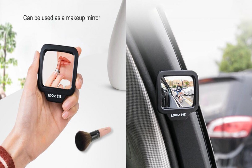 SEV Wide Angle Square High Clear Glass Magnetic Base Auxiliary Mirror ...