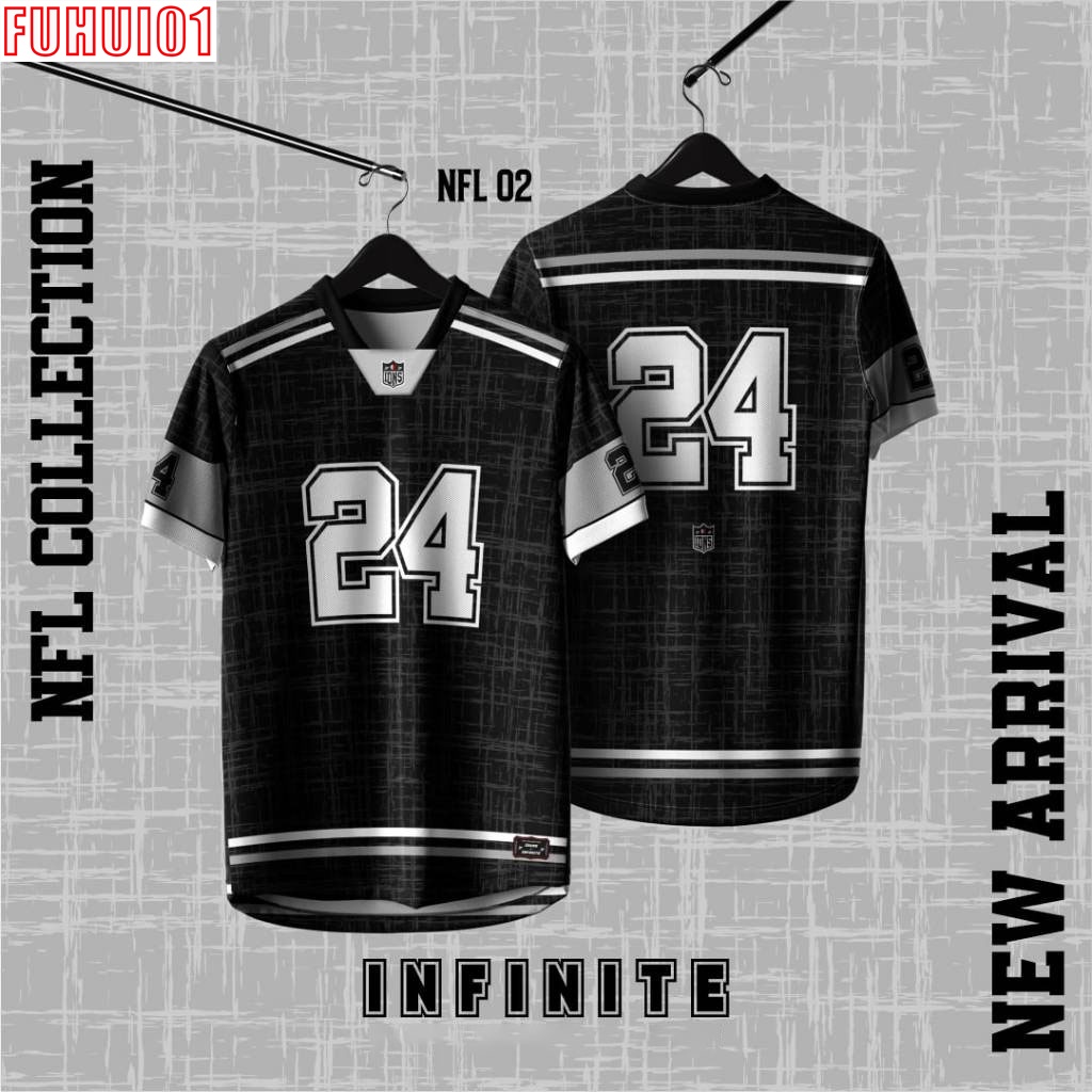 [𝐅𝐑𝐄𝐄 𝐂𝐔𝐒𝐓𝐎𝐌 𝐍𝐀𝐌𝐄] NFL 02 INFINATE 2024 Choii Baju Tshirt Lelaki ...