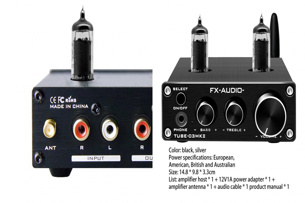 UJ.Z FX AUDIO Tube 03MKII Audio Preamplifier Adjustable Wide Compatibility Multifunctional HiFi 6K4 BT Tube Bluetooth compatible 50 Headphone Amplifier for Bedroom Shopee Singapore