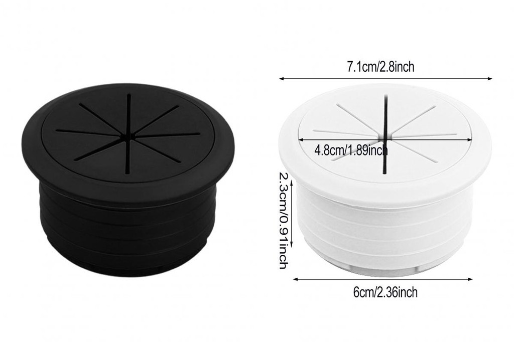 Flexible Desktop Cable Grommet 4-Pack – 2 Inch Hole, ABS And Rubber, Keeps Cords Tidy For Home Office Or Gaming Setup