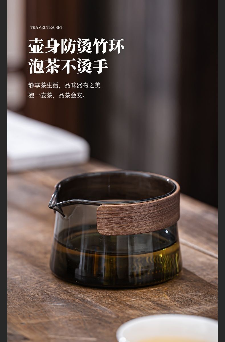 Portable Palace Style Chinese Tea Set Teapot One Pot Three Cups Travel ...