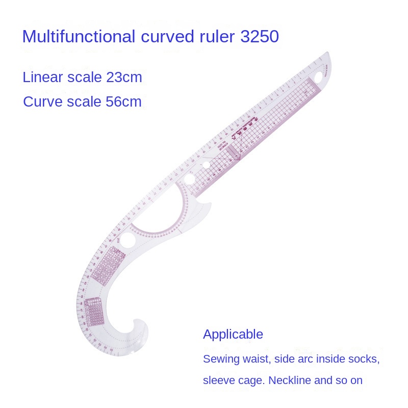 3250 Plastic DIY Sewing Ruler Multifunctional French Curve Ruler ...