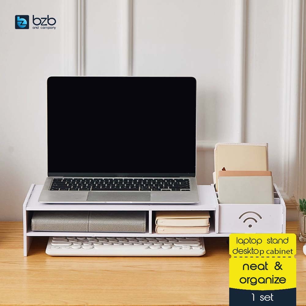 Computer Monitor Screen Stand Shelf Riser Height Increased Keyboard ...
