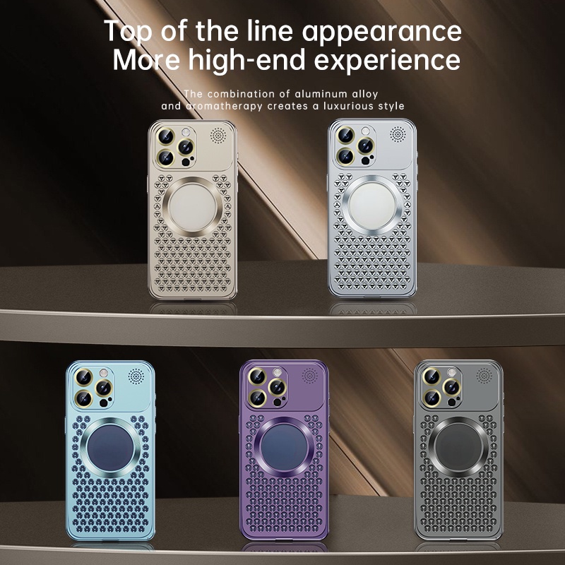 High End Magnetic Heat Dissipation Metal Buckle Phone Casing Wireless ...