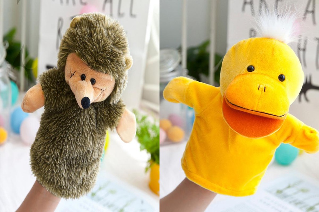 OPPO Animal Hand Puppet Cartoon Frog Hedgehog Wolf Duck Puppy Tiger ...
