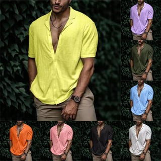 mens short sleeve linen shirts