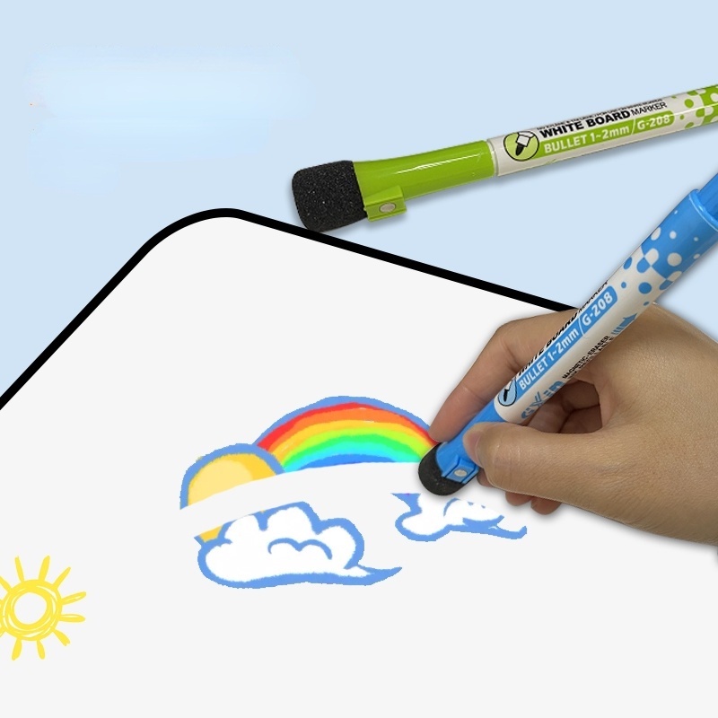 8pcs/set Erasable Magnetic Whiteboard Marker Pen with Eraser Marker Pen ...