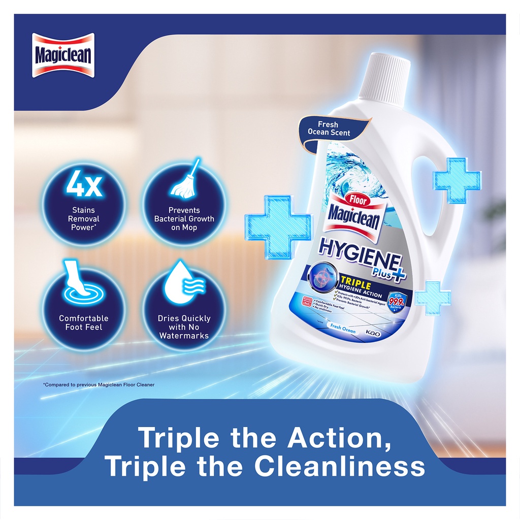 Magiclean Floor Cleaner Hygiene Plus 2L (Bundle of 2) | Shopee Singapore