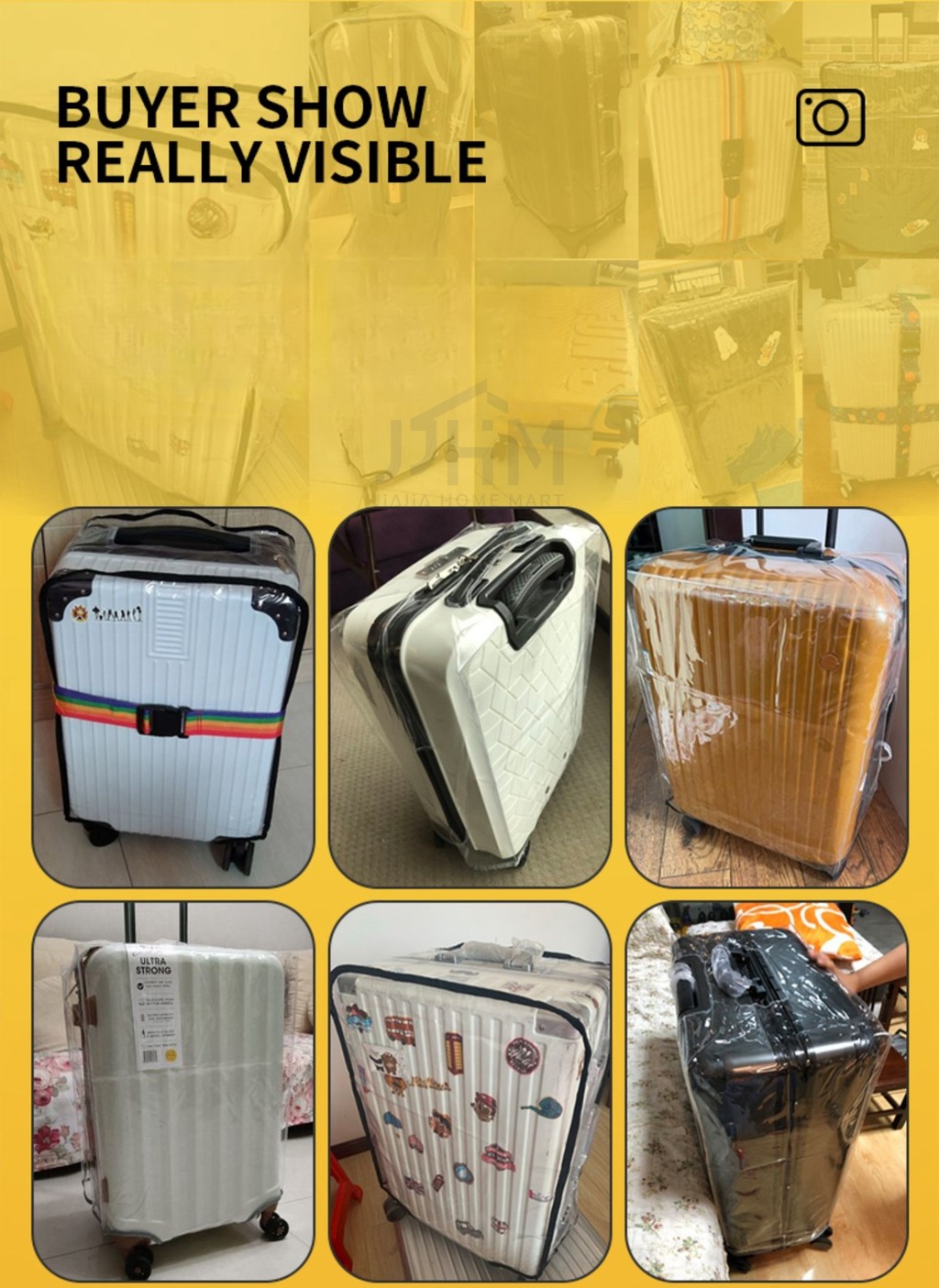 SG PVC Luggage Transparent Cover - Waterproof Plastic Protector ...