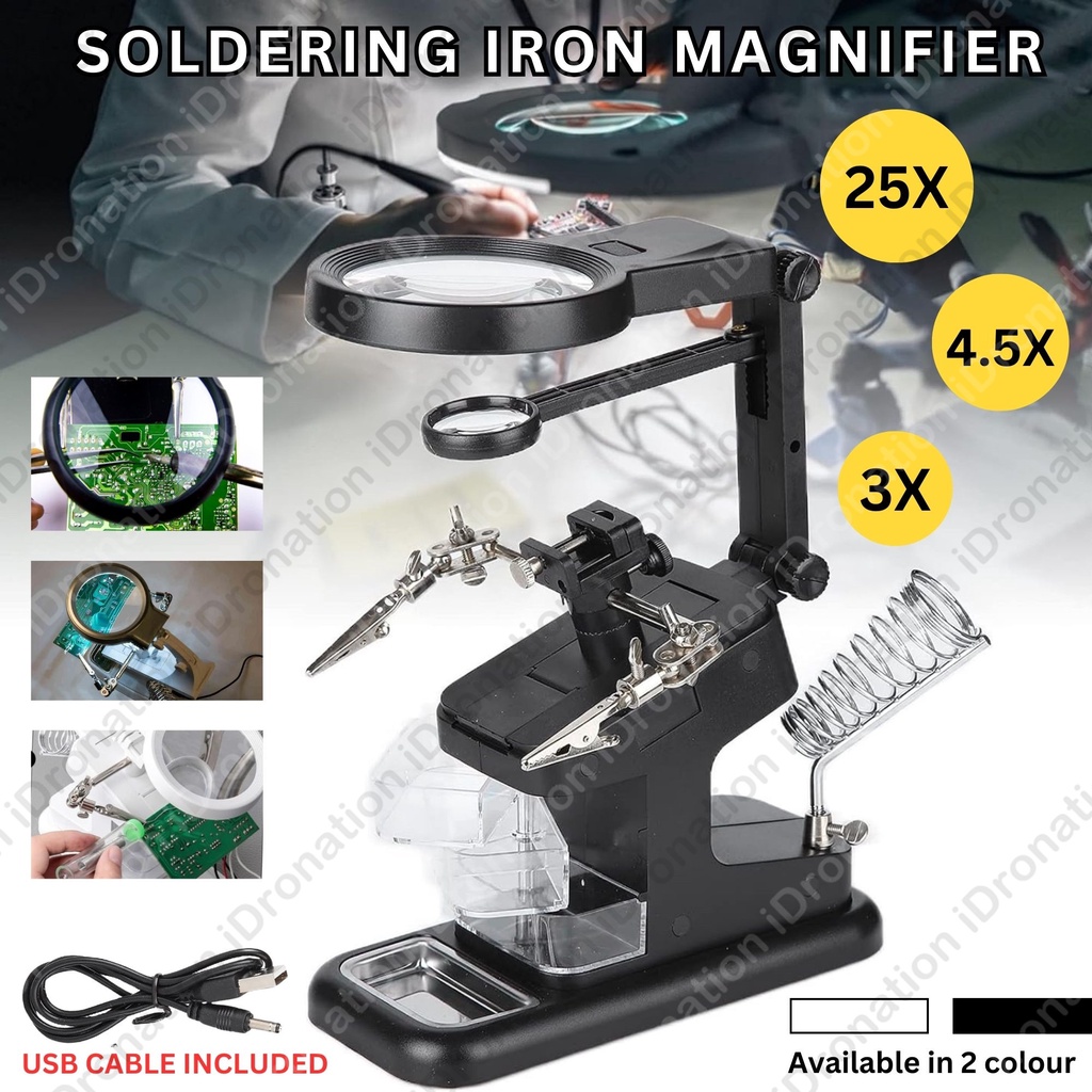 TH7026 TH7023 Soldering Iron Holder Stand Welding Tool 3X/4.5X/25X ...