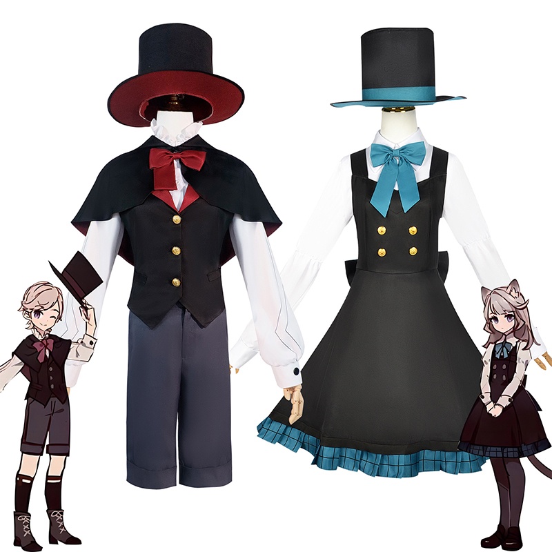 Genshin Impact Lyney Cosplay Costume Magic Hat Fontaine Uniform