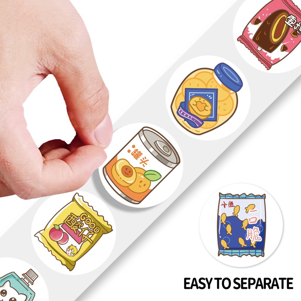 200PCS/Roll Cartoon Snack Student Reward Encourage Creative Decoration ...