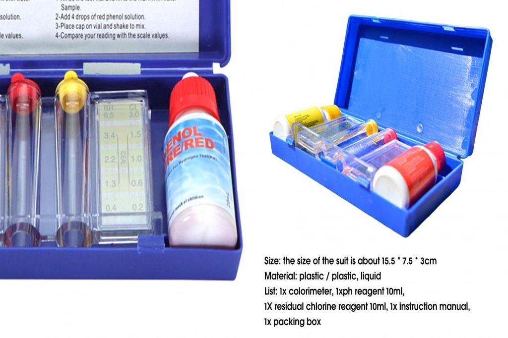 Water Quality Test Kit Precise High Purity Portable Reagent PH Chlorine ...