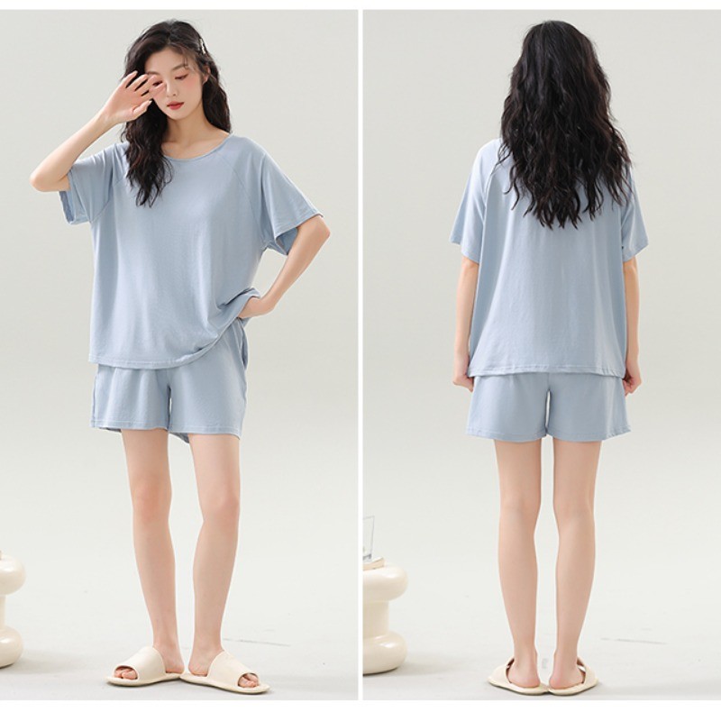 7 Color Simple and Elegant Women's Summer Pajamas Set - 5050 Modal ...