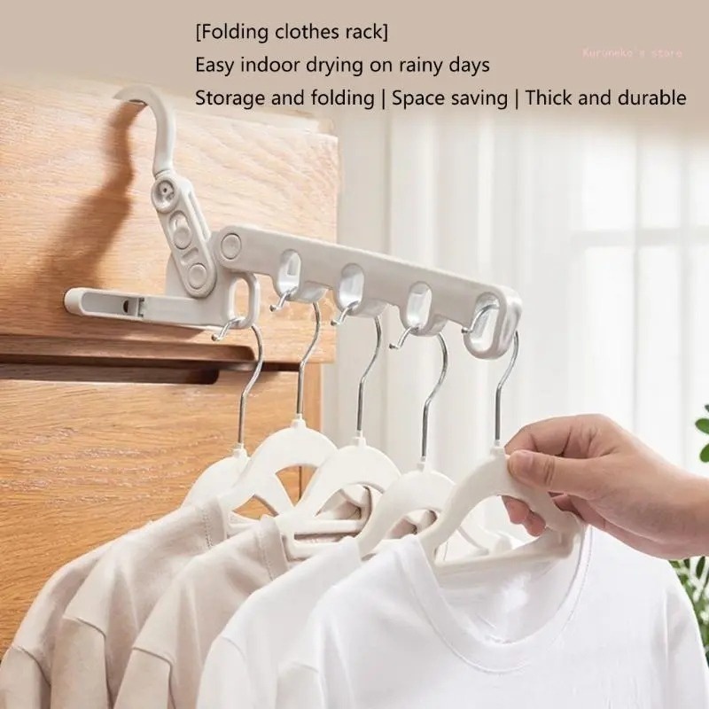 Foldable Clothes Hangers with 5 Holes - for Travel Hotels - Adjustable ...