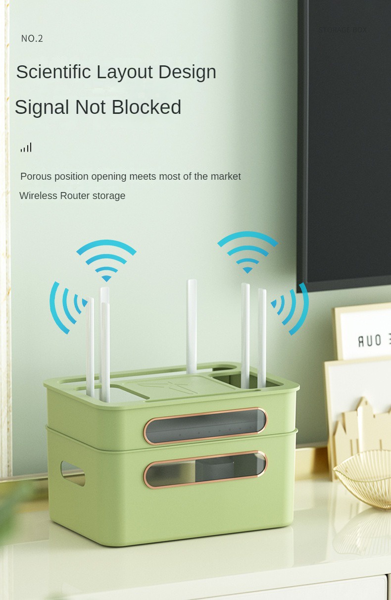 EISHO Wifi Router Storage Box Tv Set-top Box Shelf Socket Wire ...