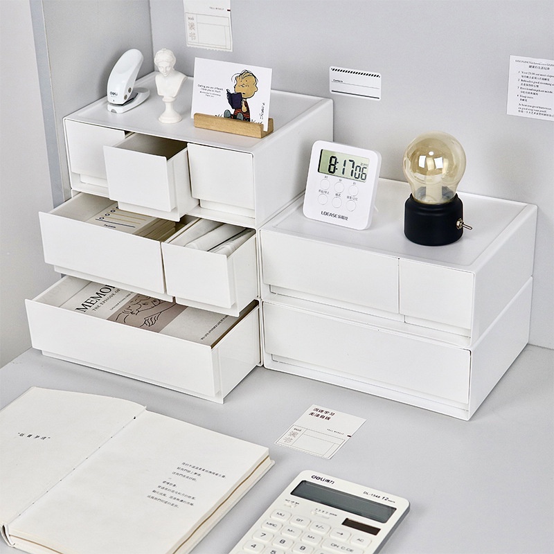 【Woody】 Elegant Modern Drawer Stackable Storage Box Plastic Drawer Rack ...