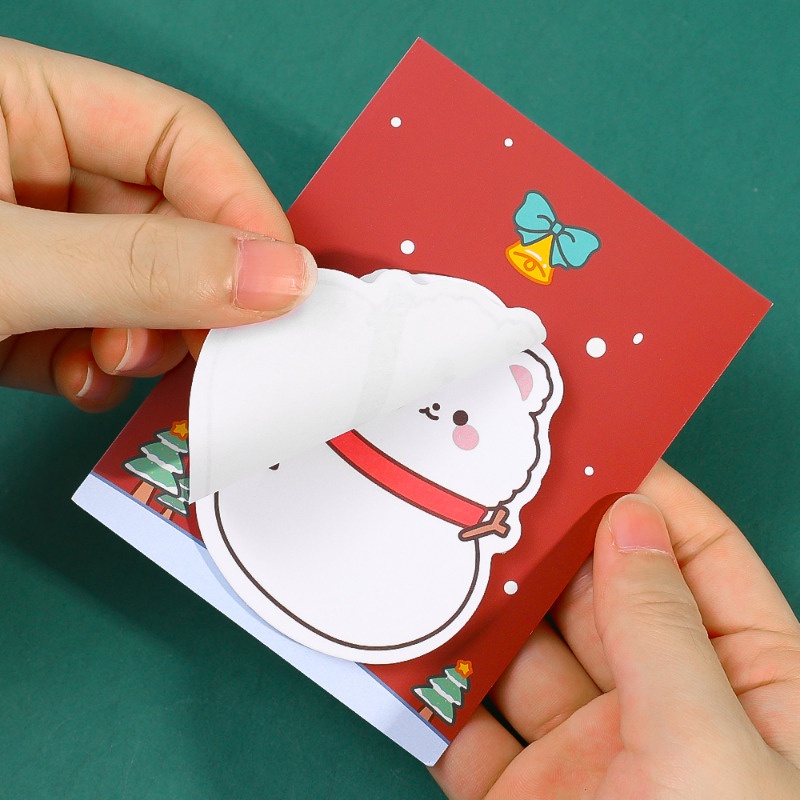 Wholesale 30Pcs Book Self Adhesive Writing Sticker Cute Babe Bear Christmas Sticky Notes