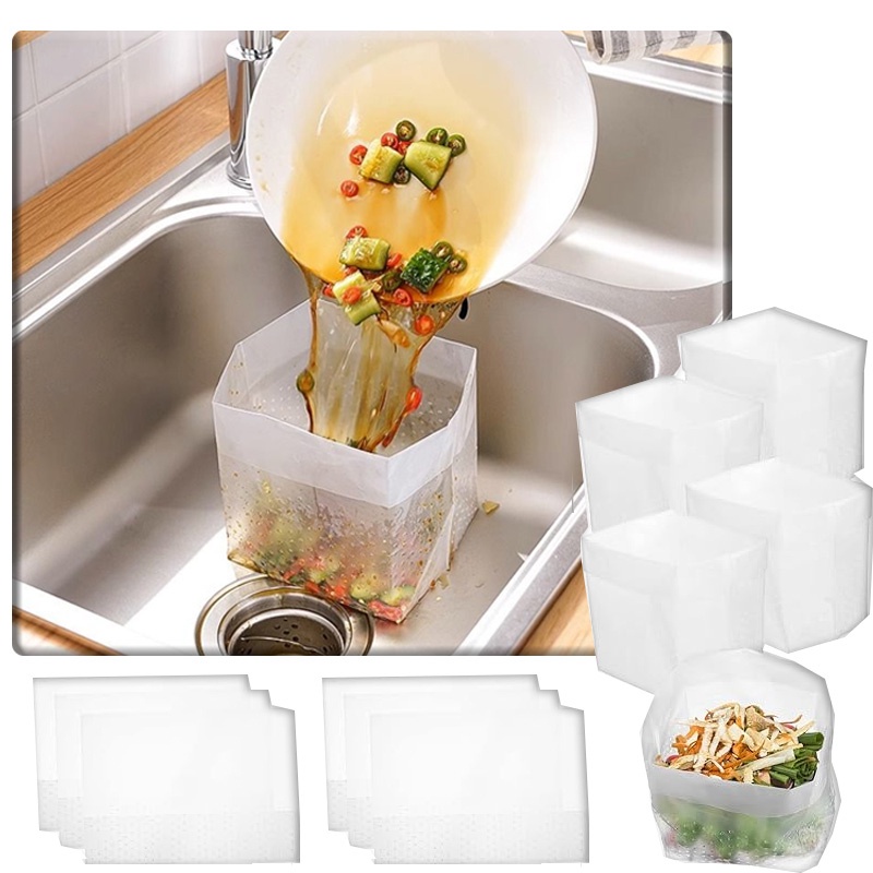 🔥Ship 24h🔥Disposable Sink Filter Standing Trash Bag Kitchen Anti