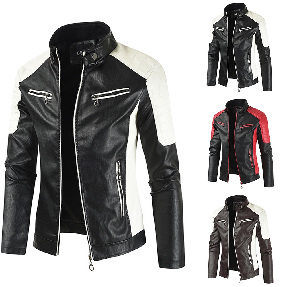 Men's faux leather motorcycle on sale jackets