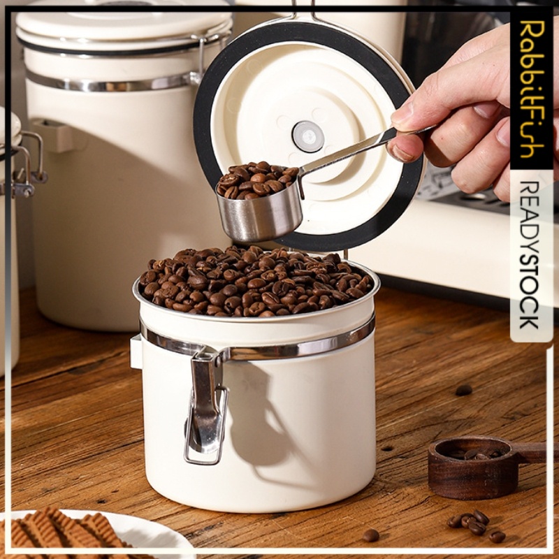 Espresso Coffee Beans Tea Container Storage Canister1.2L/1.5L/1.8L ...