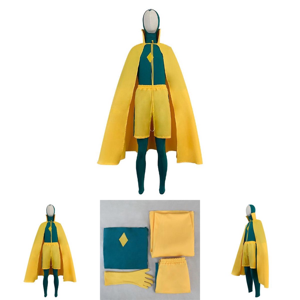 Vision Wanda Cosplay Costume Jumpsuit Cloak Outfits Halloween Carnival ...