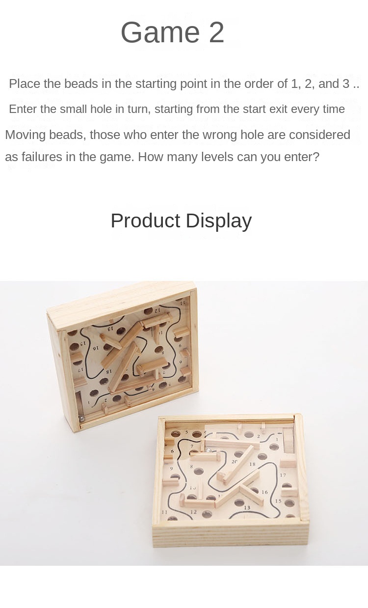 Children's creative wooden maze toy/ball balance track maze plate/hand ...