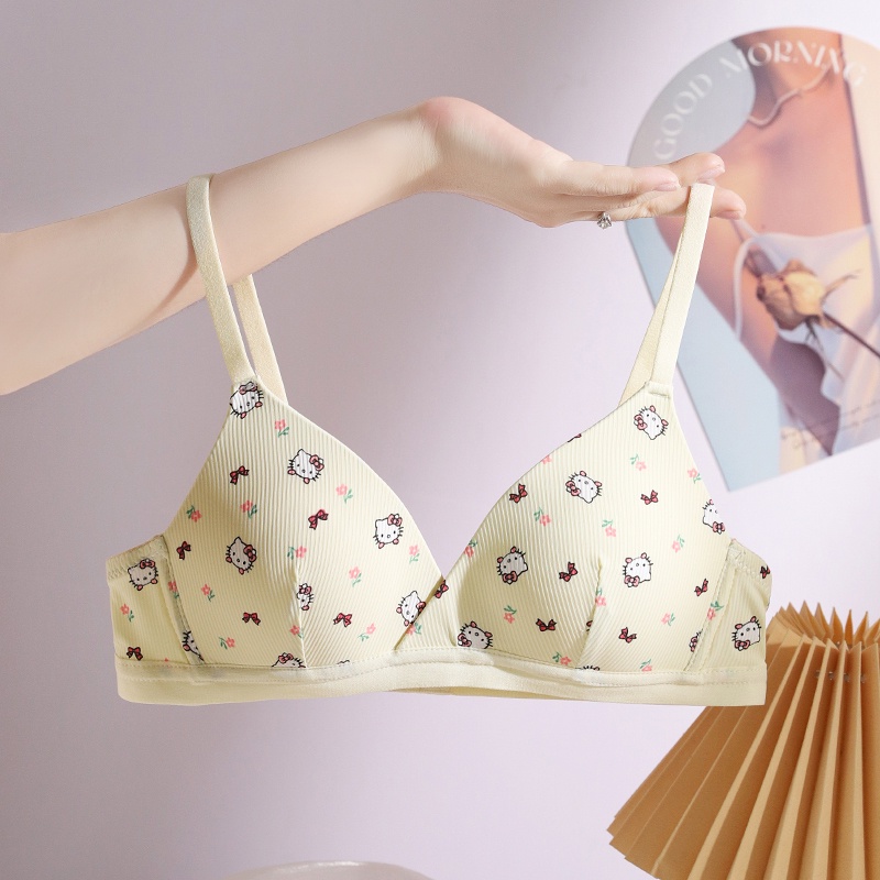 Women's plain breathable bras Size 32-40 suitable cup B 4958