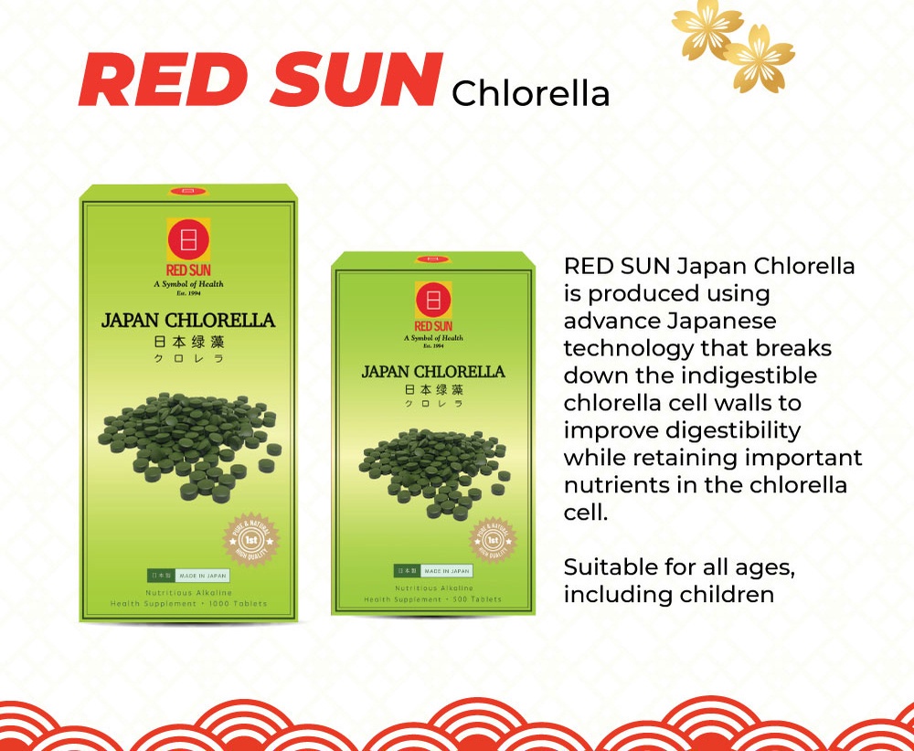 [Short Expiry] RED SUN Japan Chlorella | Alkaline Superfood | 500 or ...