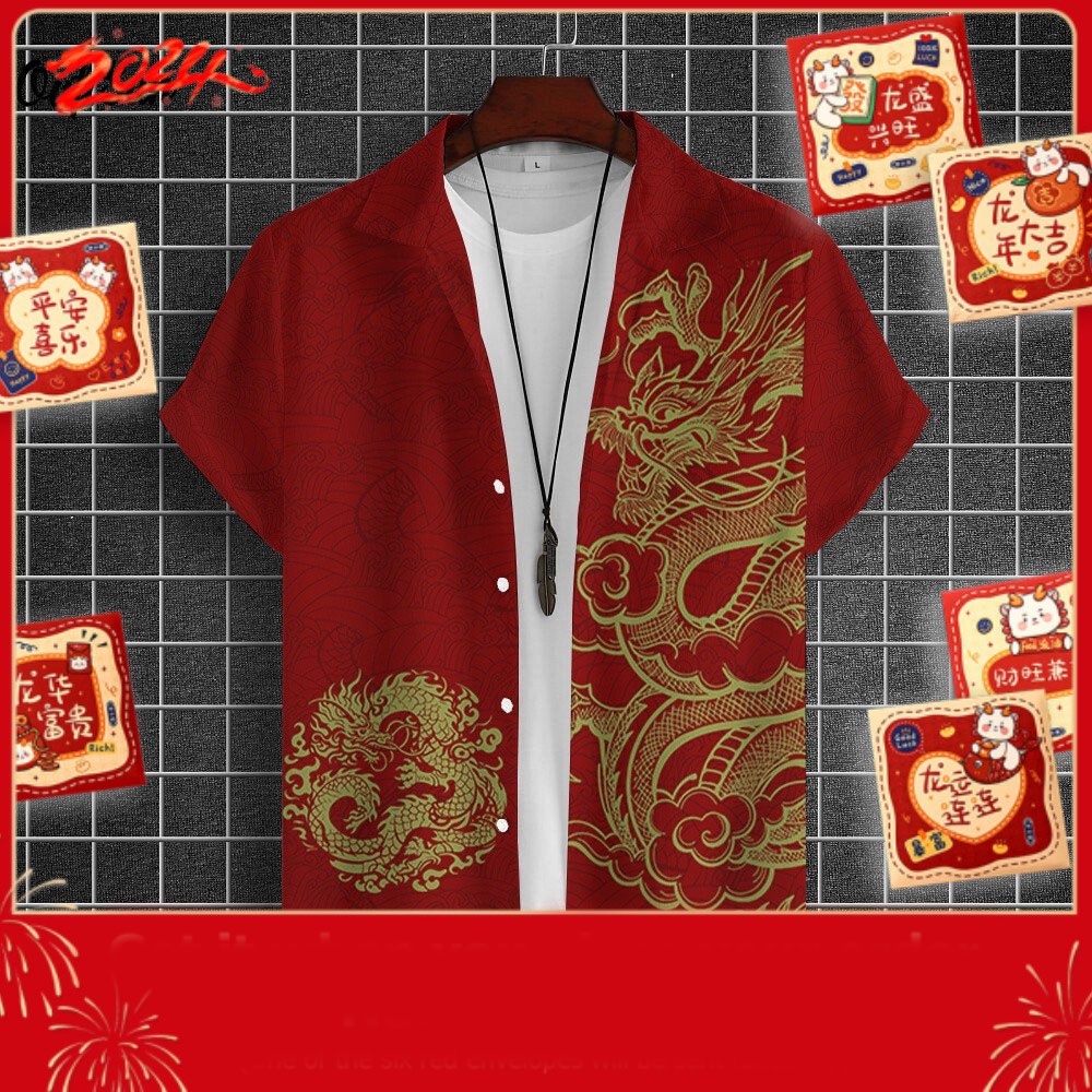 2024 CNY Chinese New Year Men S Shirt Dragon Year Shirt Oversized Men S   Sg 11134202 7rbn3 Lpunl9era6cqb9