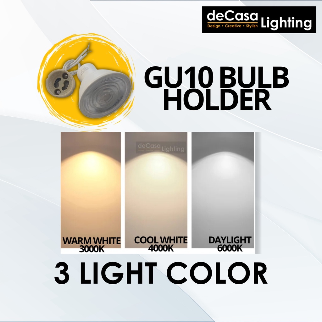 DECASA LIGHTING GU10 Lamp Holder Eyeball Casing Bundle Spotlight Case ...