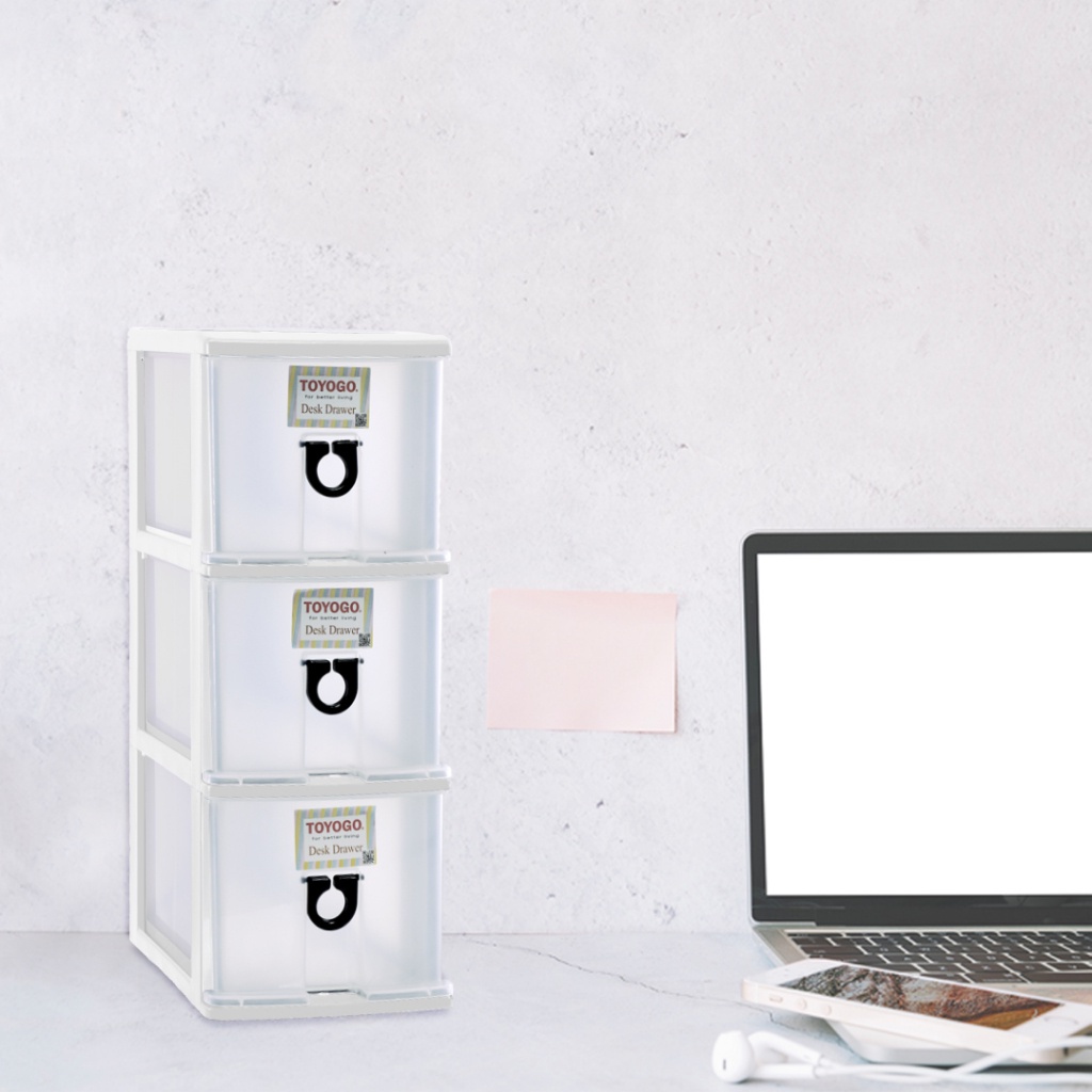 TOYOGO Compact CD Storage Cabinet – 3-Tier Plastic Organizer (302-3 ...