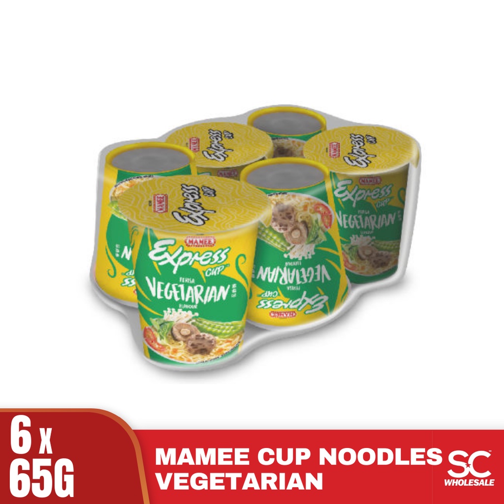 Mamee Express Cup Noodles Vegetarian 65g x 6 Cups | Shopee Singapore