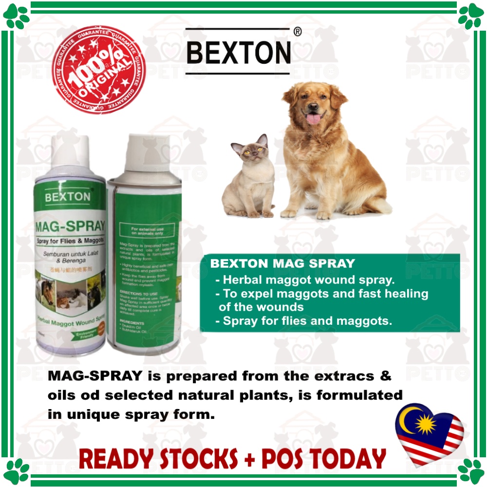 Maggot fashion spray for dogs