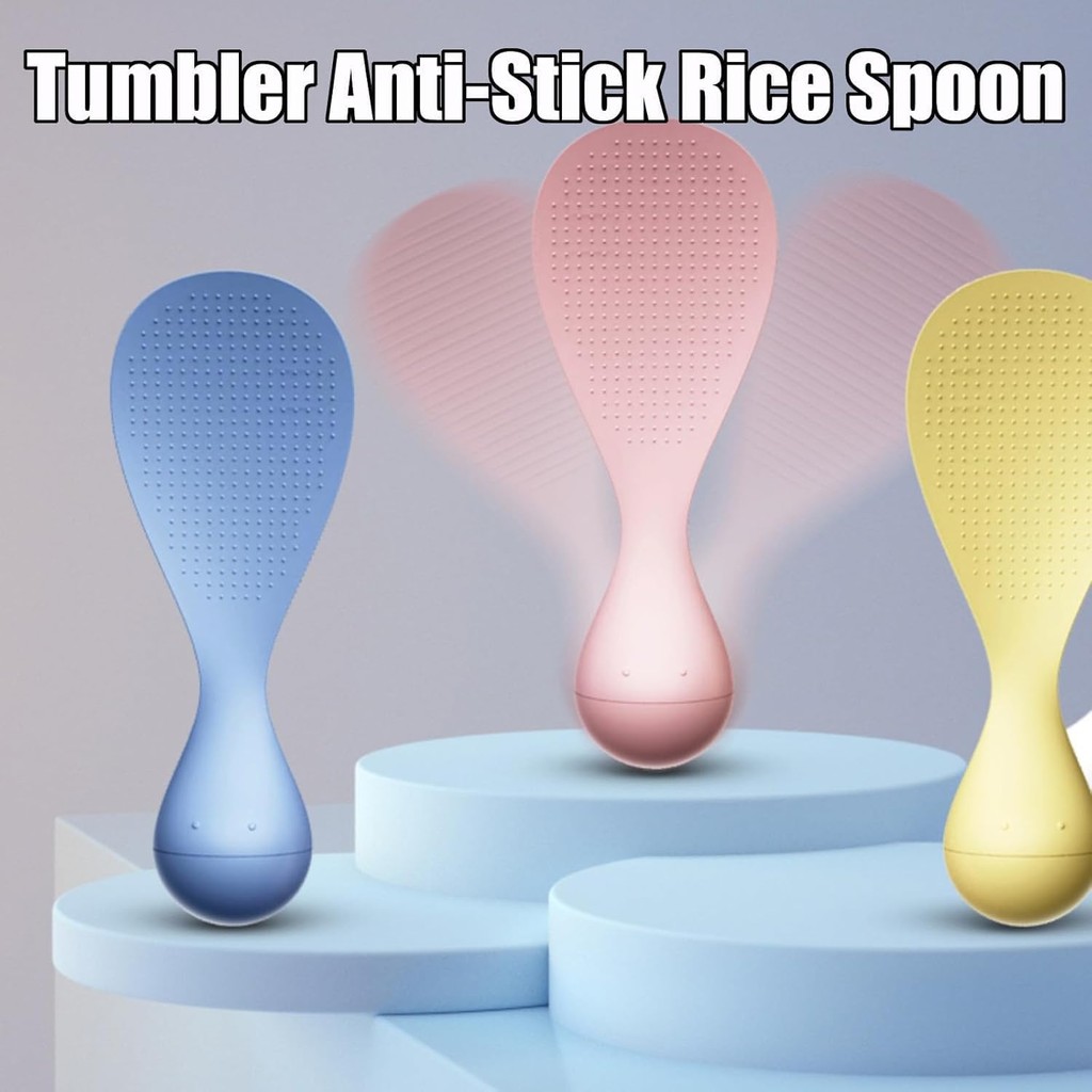 Tumbler Rice Spoon Stand-Up Spatula Heat Resistant Non-Stick Rice ...