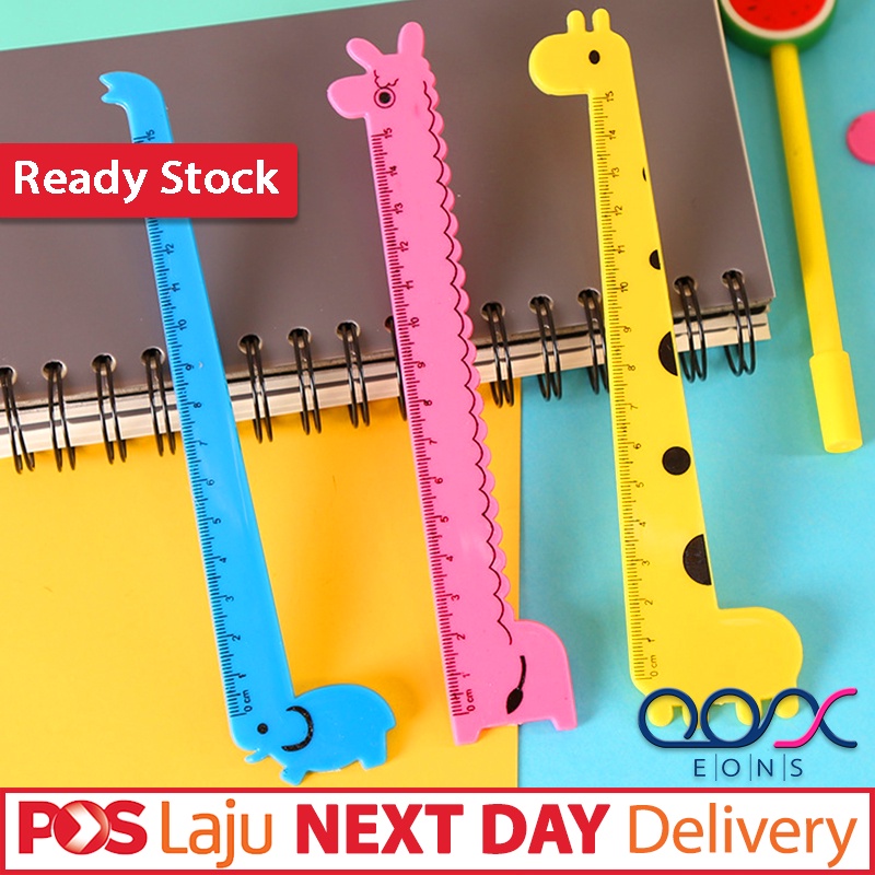 SOFT TEXTURE 15cm Cartoon Plastic Ruler Creative Animal Shape ...