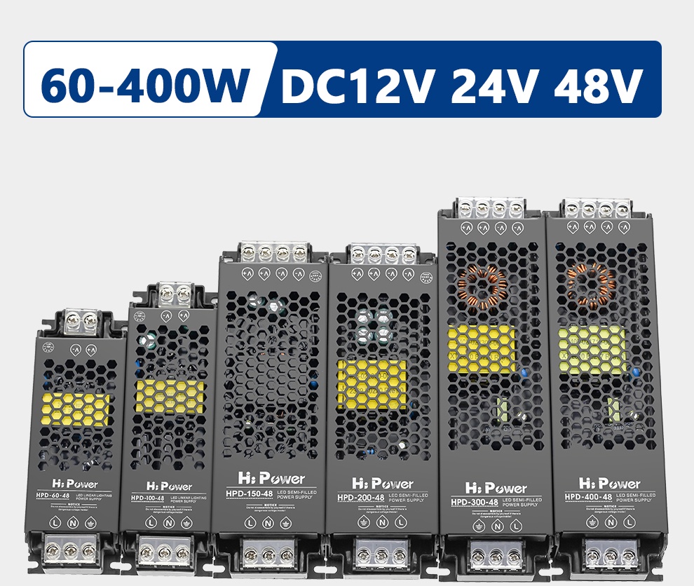 Glue Pouring LED Power Supply DC 12V 24V 48V 60W 100W 200W 300W 400W ...