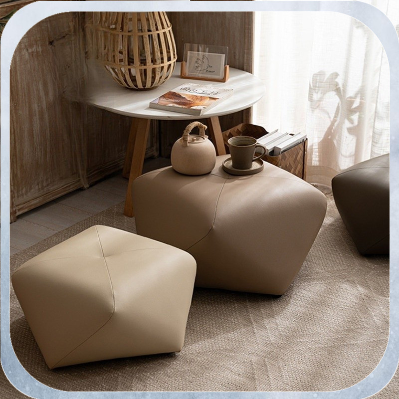 Stool Solid Wood Octagonal Stool Family Living Room Sofa Bench Entrance ...