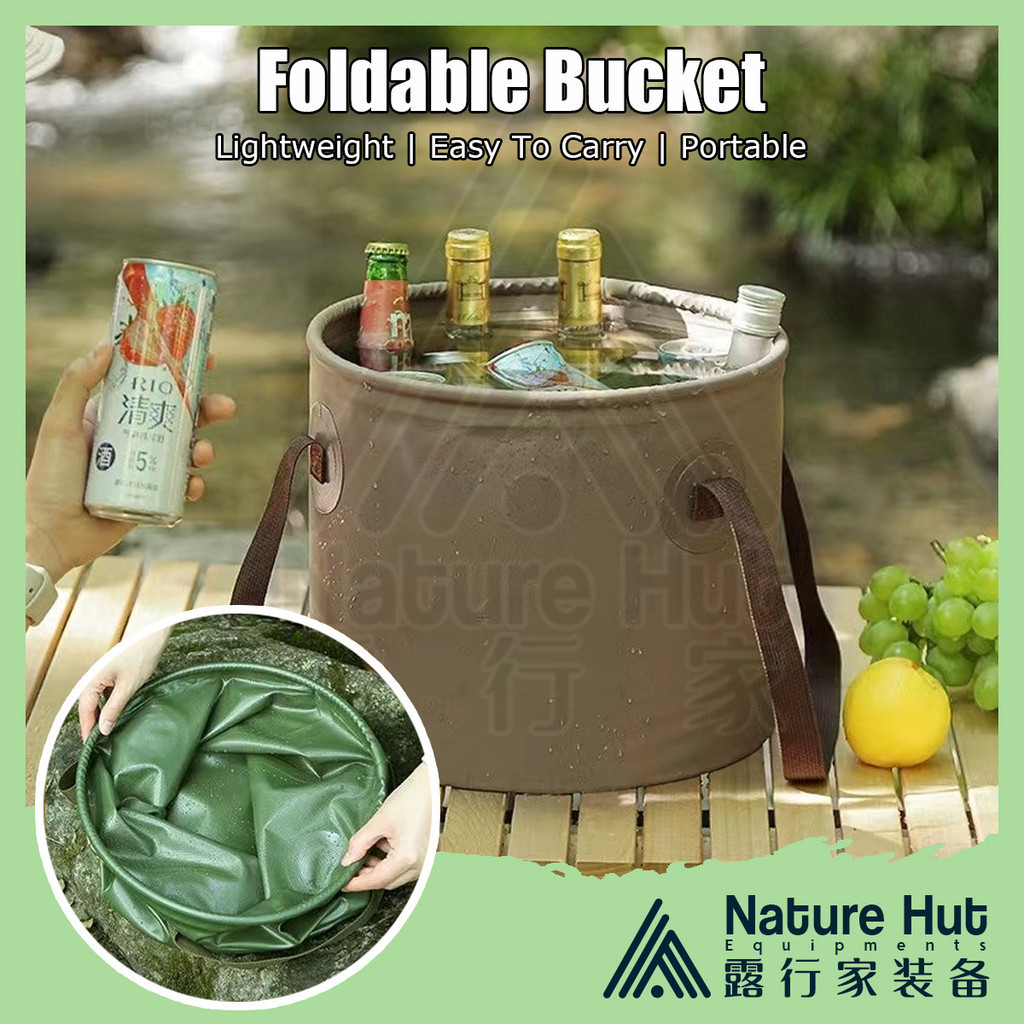 Camping Foldable Water Bucket Folding Outdoor Picnic Storage Wash Basin ...