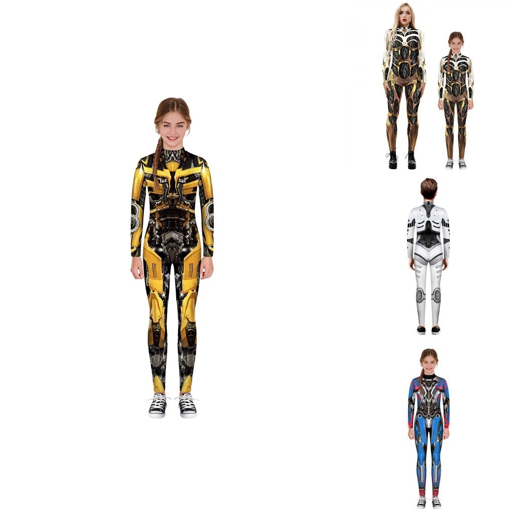 Robot Wear Family Armor Print Halloween Cosplay Bodysuit Jumpsuit ...