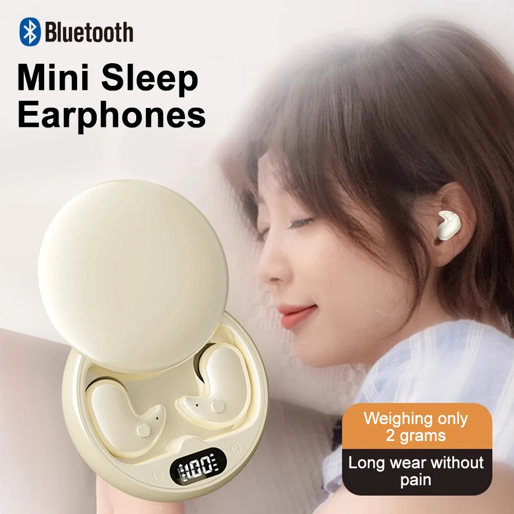 Invisible Sleep Wireless Earphone TWS Bluetooth 5.3 Headphones Hidden ...