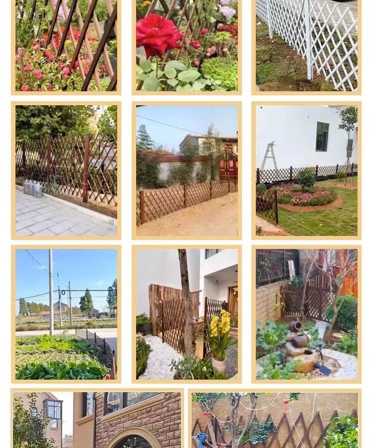 [48H Shipping] Antiseptic Wood Fence Collapsible Wooden Fence Vegetable ...