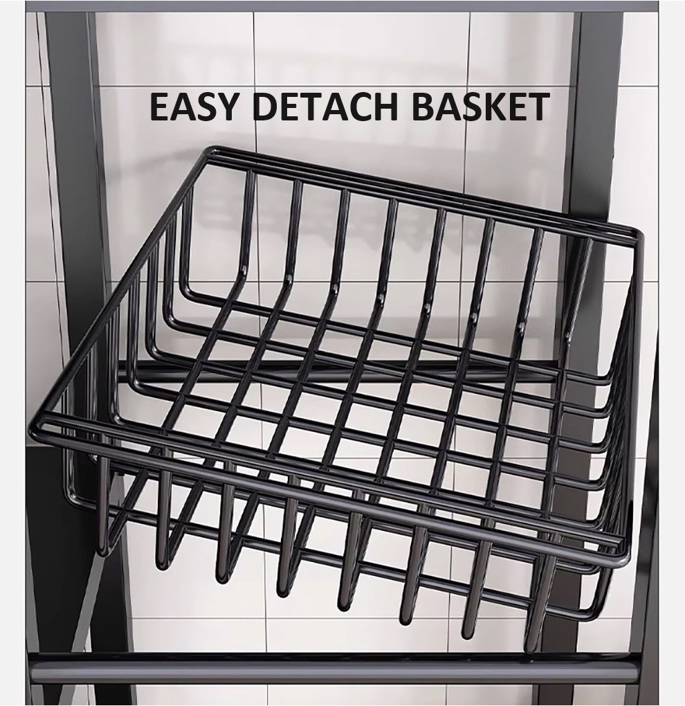 iDECOTM Kitchen Cabinet Rack Storage Shelves Kitchen Cart with Storage ...