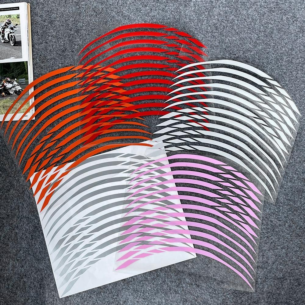 17 inch Reflective Motorcycle Rim Stickers Wheel Decals 17'' Rim ...