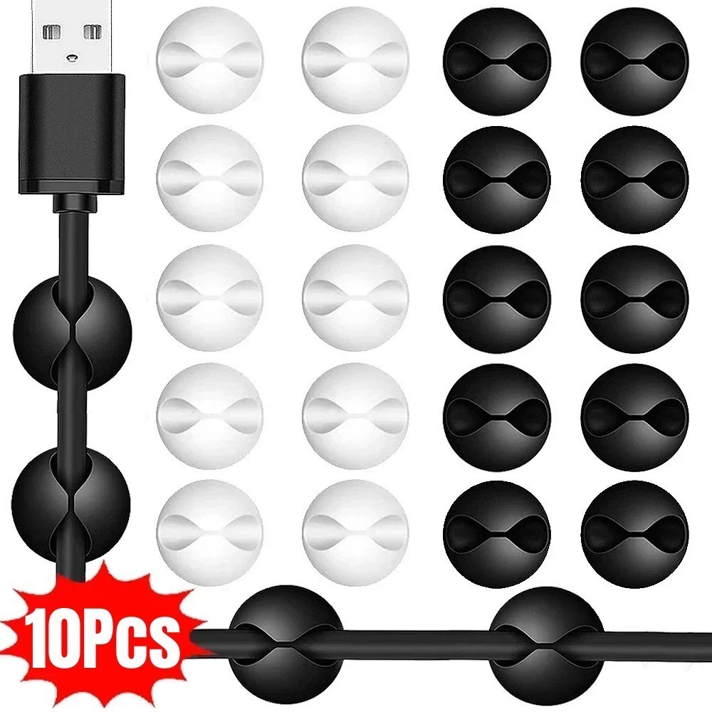 10Pcs USB Charge Line Organizer - Silicone Data Cable Fixing - Desk ...