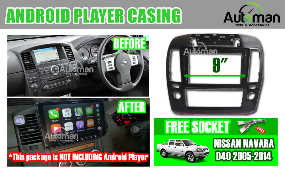 Casing Android Nissan Navara D40 2005 - 2014 Dashboard Audio Android ...
