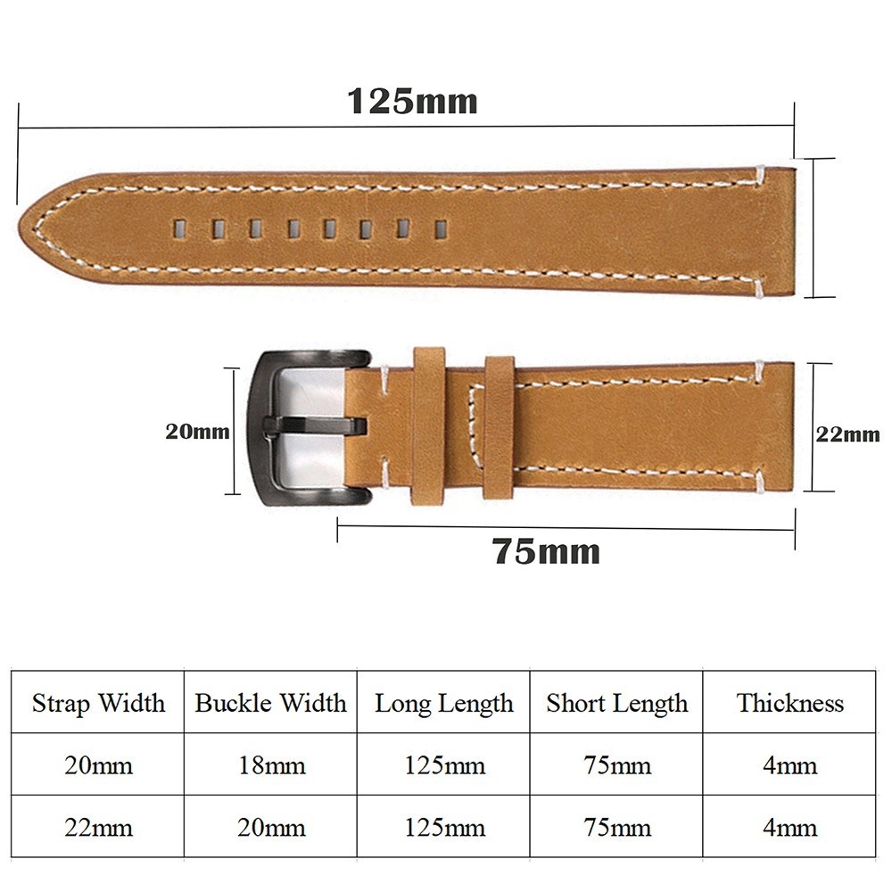 18mm 20mm 22mm 24mm Universal Watch Strap Quick Release Wristbelt Retro ...