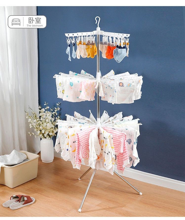 Stainless Steel Baby Clothes Hanger Floor Diaper Rack Towel Rack Foldable Socks Hanger Multifunctional Baby Clothes Hanger Shopee Singapore