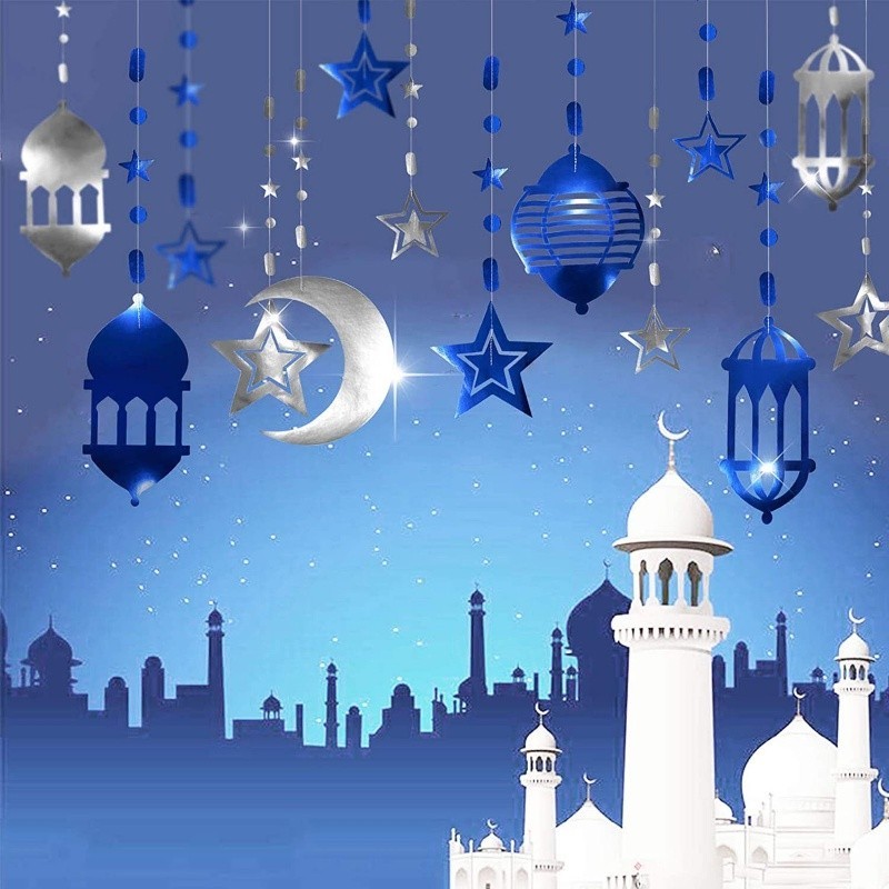 Raya Wall Decorations Gift Iridescent Star Moon Garland Holographic ...